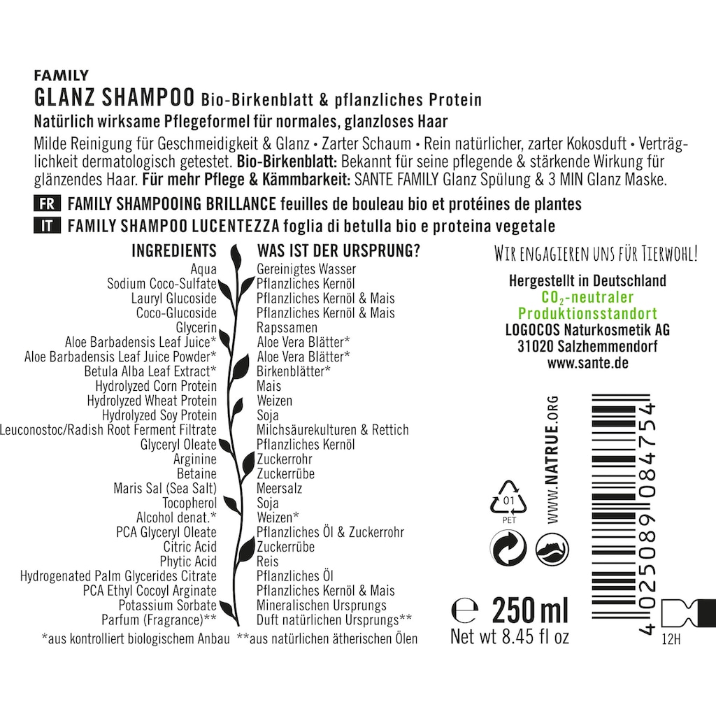 SANTE Haarshampoo »FAMILY Glanz Shampoo«