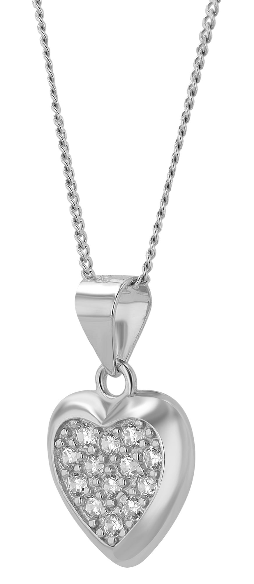 Adelia´s Herzanhänger »Damen Anhänger ¿ Herz Herzanhänger aus 925 Silber mit Zirkonia«