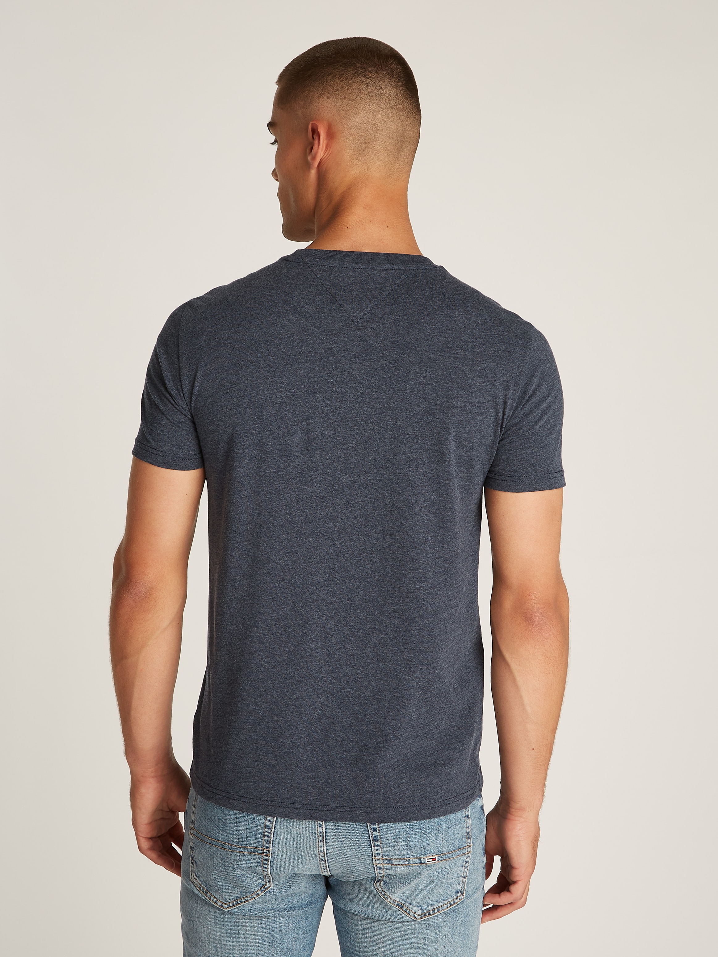 Tommy Jeans T-Shirt »TJM XSLIM JASPE HTR TEE EXT«, Mit Rundhalsausschnitt