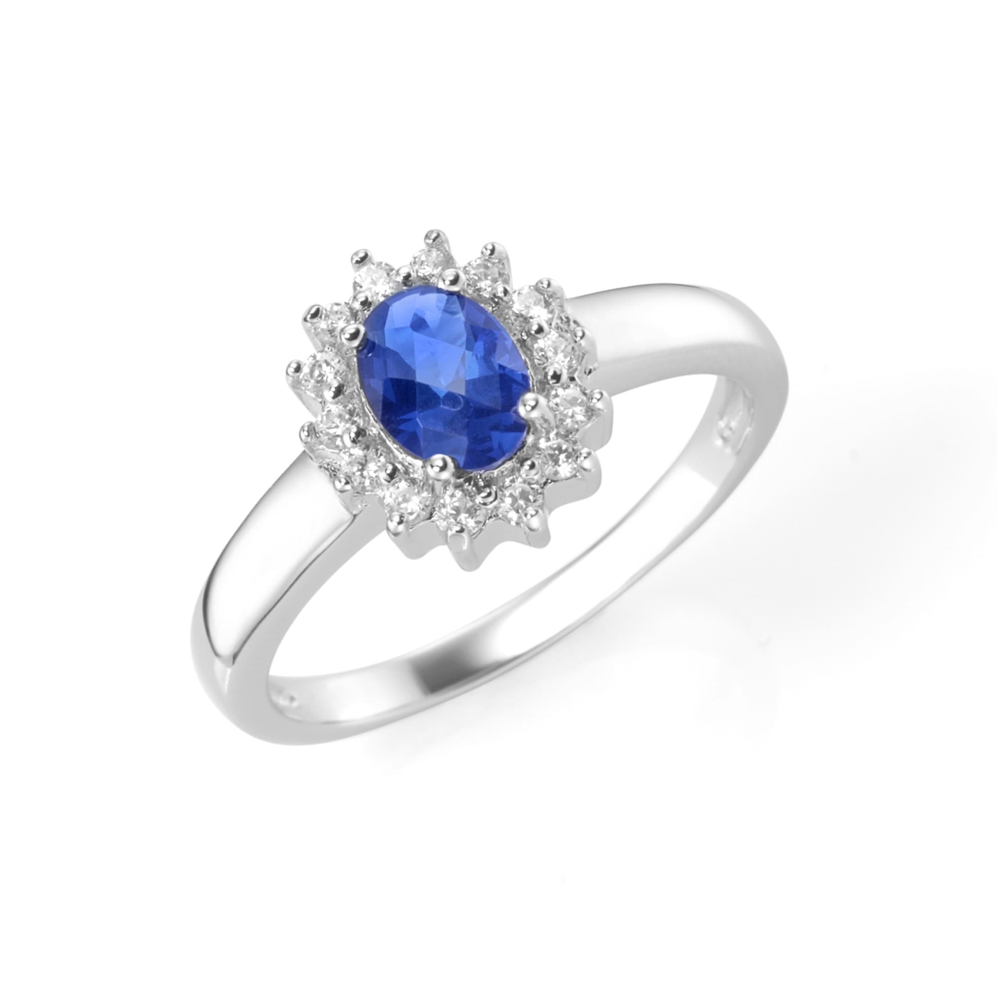 Smart Jewel Silberring »Ring zauberhaft, farbiger Stein und weiße Zirkonia, Silber 925«