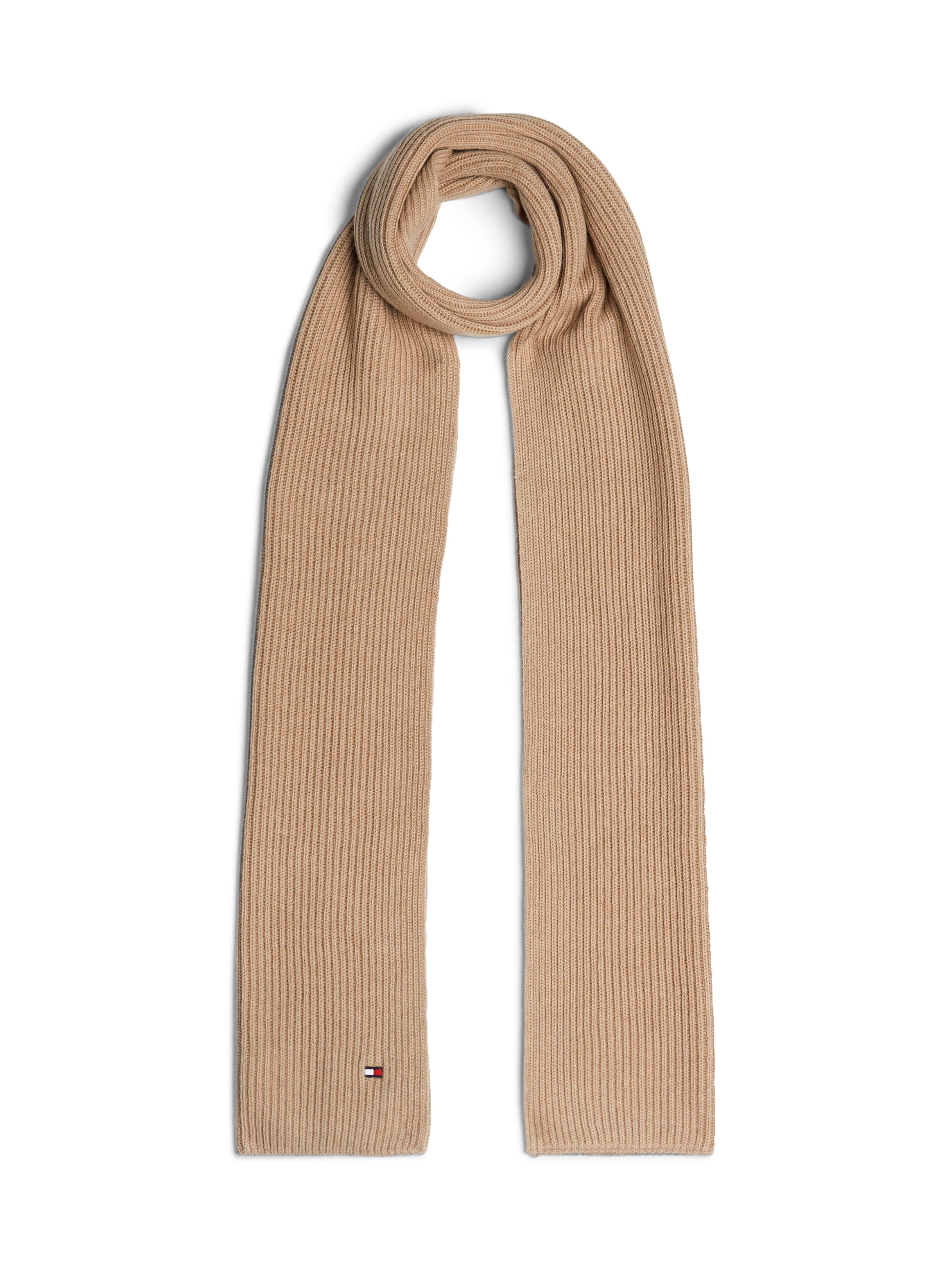 Tommy Hilfiger Strickschal »TH FLAG PIMA COTTON CASH SCARF«, mit Logostickerei