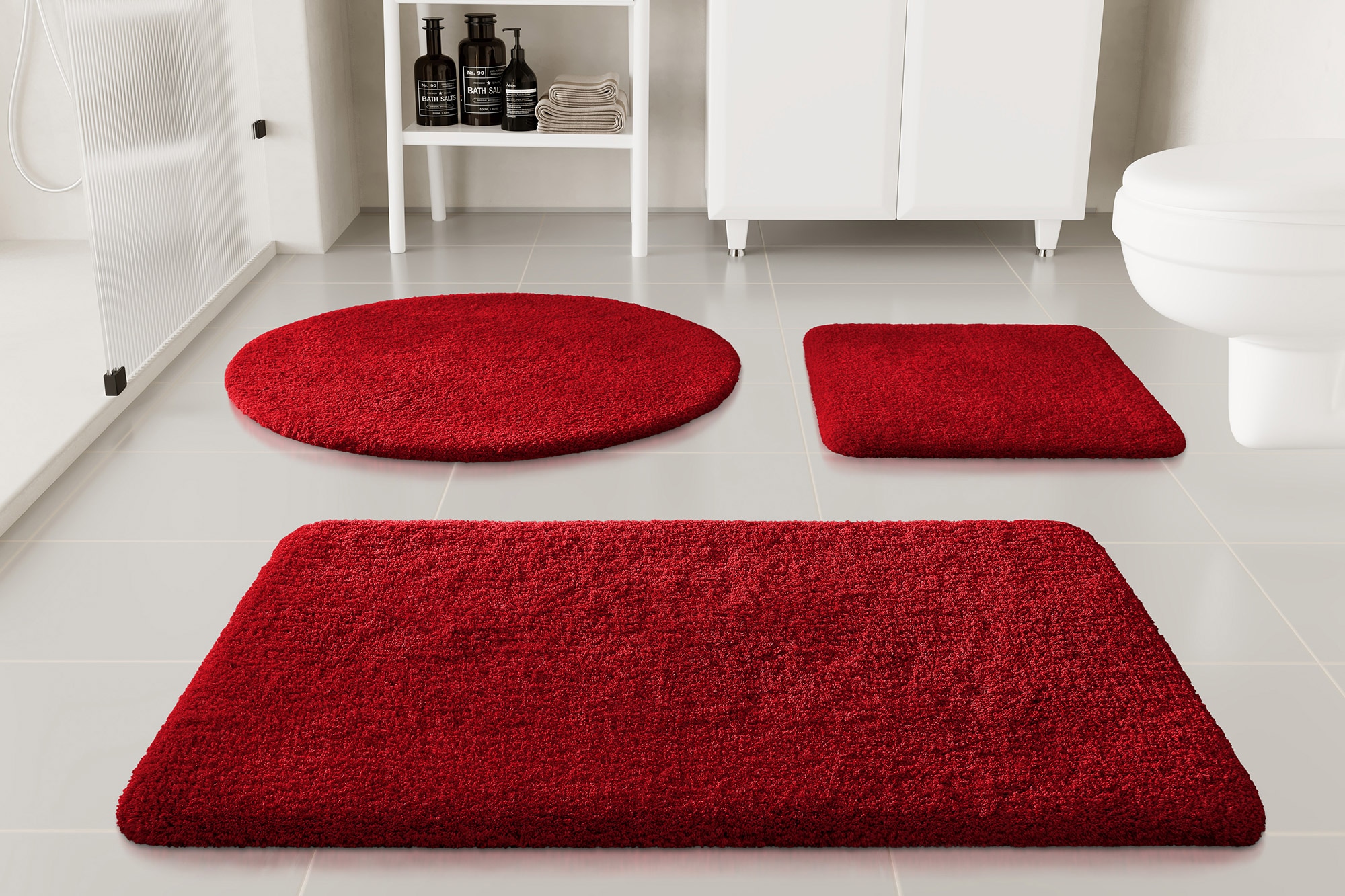 OTTO home Badematte »Kaarin«, rutschhemmend beschichtet, schnell trocknend, Badteppich, getuftet, flauschig, hochflor, große Farbauswahl