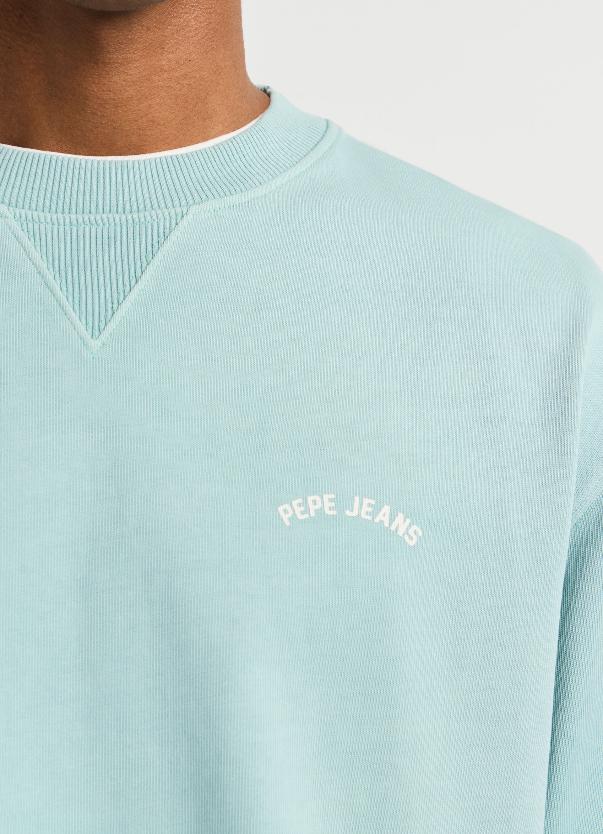 Pepe Jeans Sweatshirt »JOHN CREW«, mit Rippeinsatz am Rundhals, Logoschriftzug

