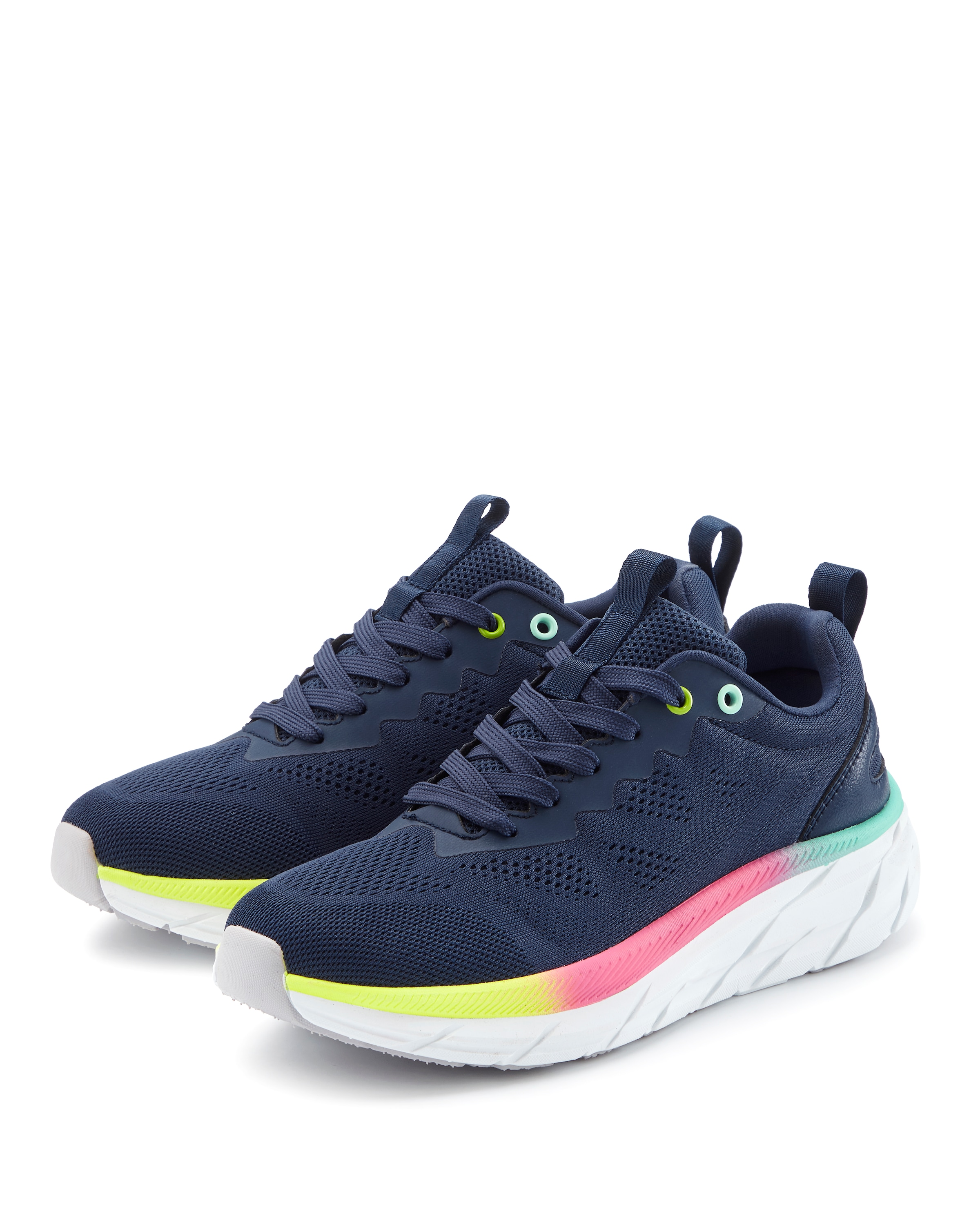 LASCANA Sneaker »Halbschuh, Turnschuh, Freizeitschuh,«  mit modischen Farbdetails, Chunky Sohle & Mesh-Optik VEGAN