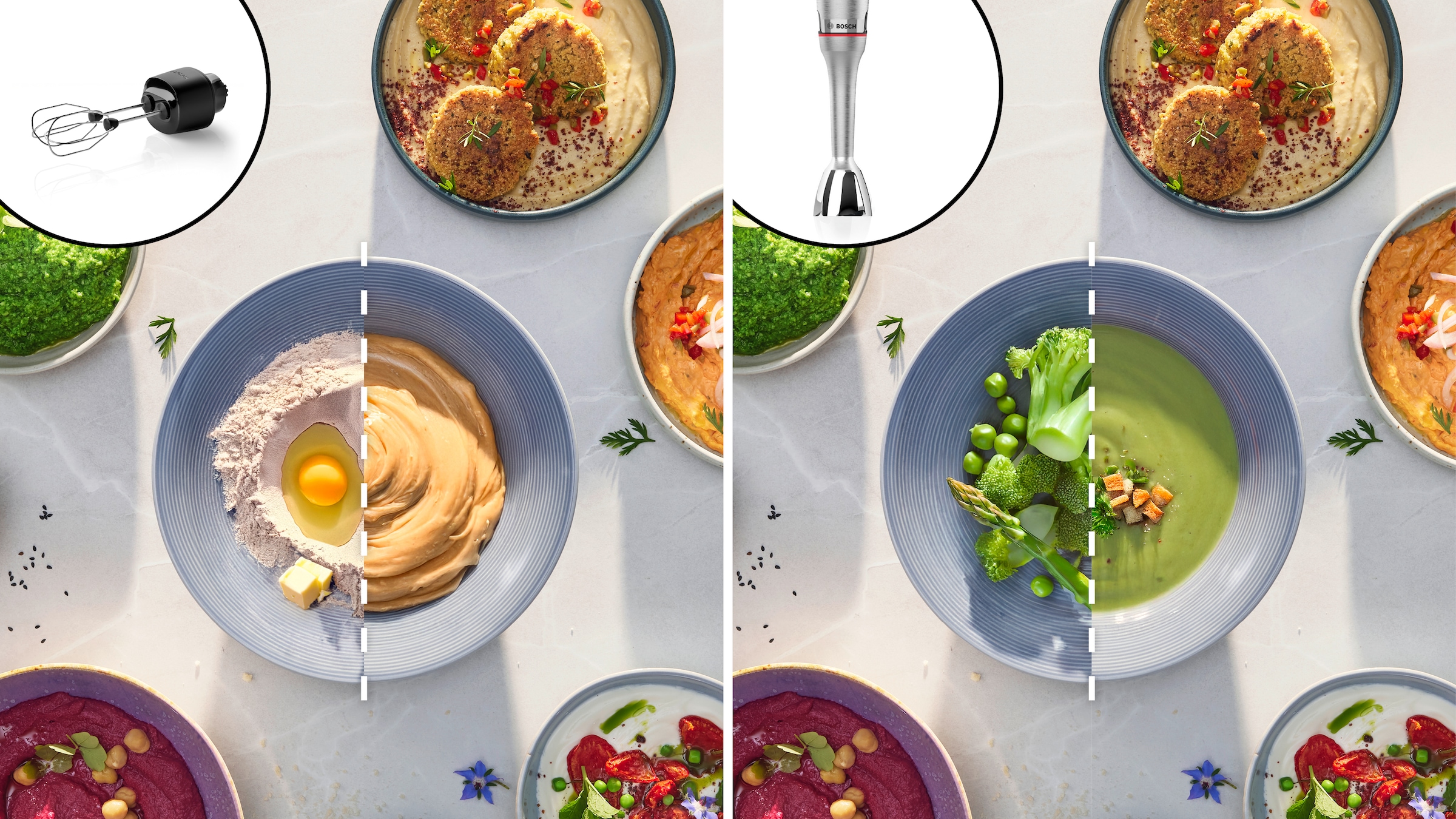 BOSCH Stabmixer »ErgoMaster Serie 8, MSM8M914, Doppelschneebesen, Spiralkabel, Becher« 1500 W 6 Klingen Edelstahl, Keramikkupplung, luftgekühlter Motor