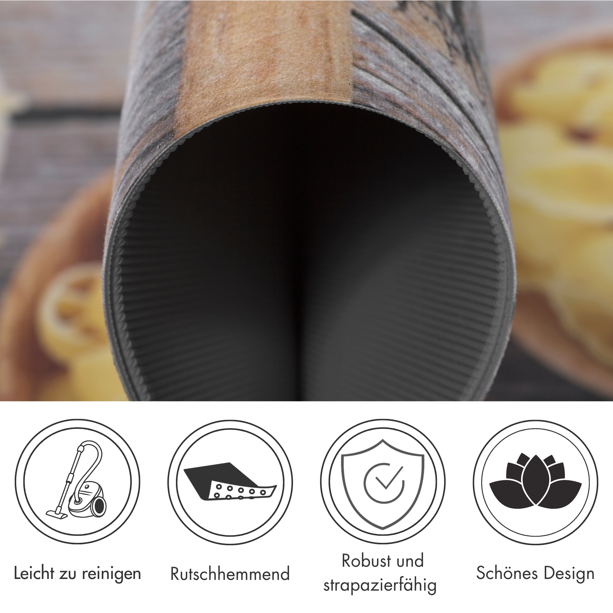 Andiamo Läufer »Kitchen« rechteckig 3 mm Höhe Vinyl-Küchenläufer, moderne Küchenmotive, Pasta, Gewürze, Kaffee