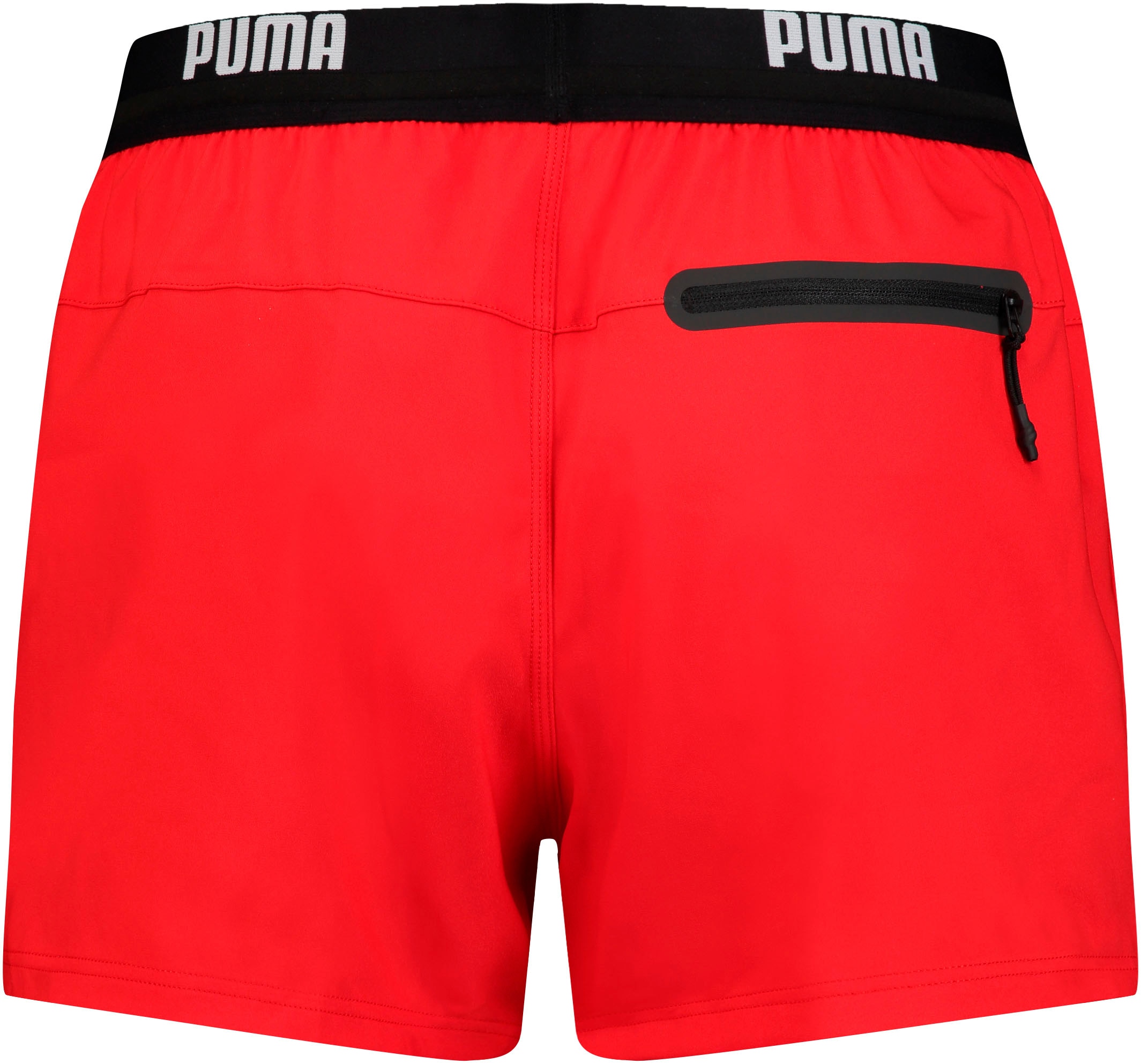 PUMA Badeshorts »PUMA SWIM MEN LOGO SHORT LENGTH SWIM SHORTS«, Seitentaschen, Gesäßtasche mit Reißverschluss, Kordelzug