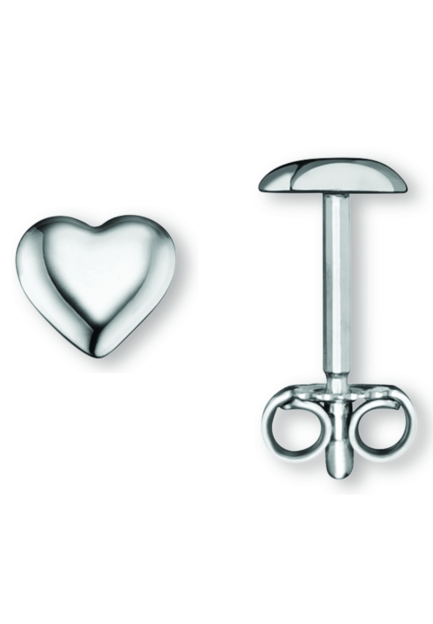 ONE ELEMENT Paar Ohrstecker »Herz Ohrringe  Ohrstecker aus 925 Silber«
