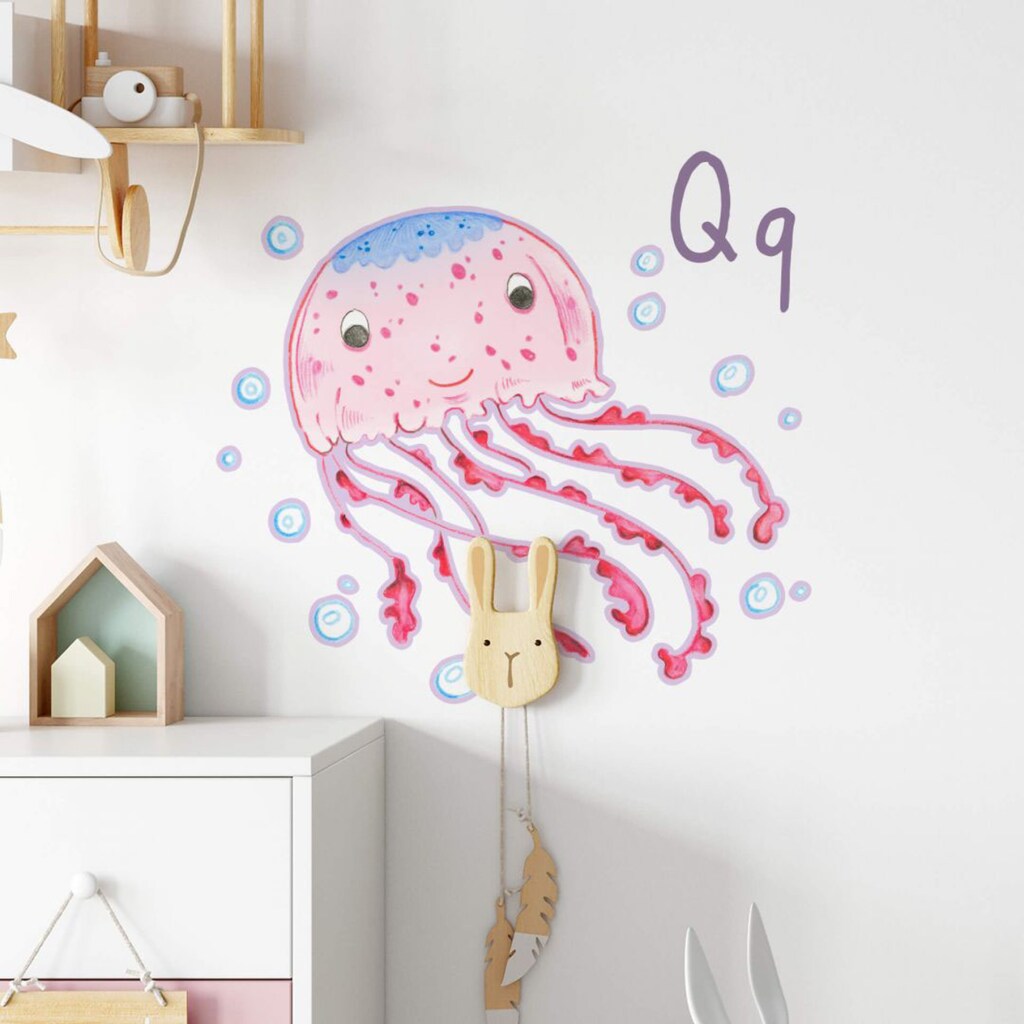Wall-Art Wandtattoo »Qualle Unterwasserwelt Q«, (1 St.)