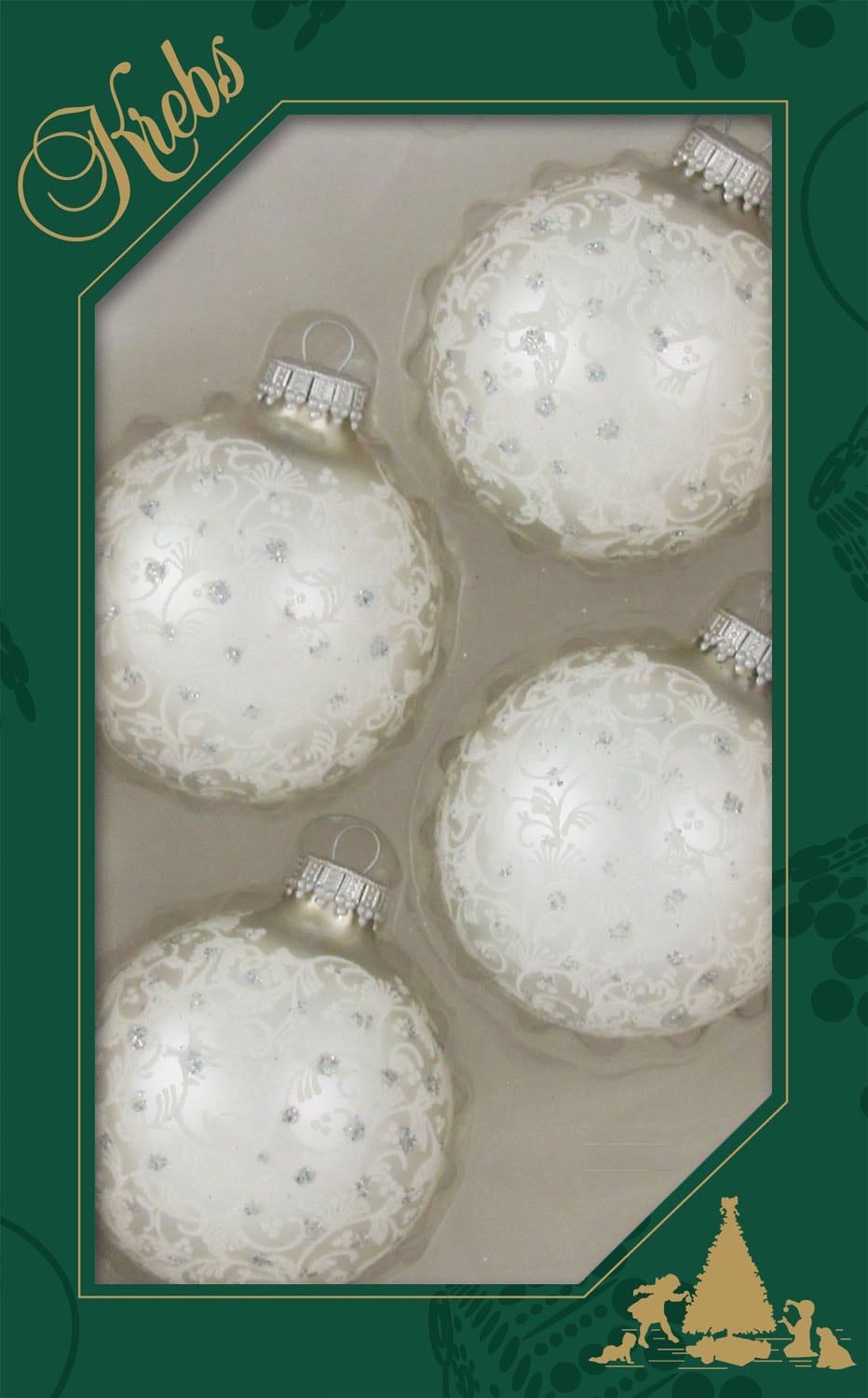 Krebs Glas Lauscha Weihnachtsbaumkugel »CBK72789«, (Set, 4 St.)