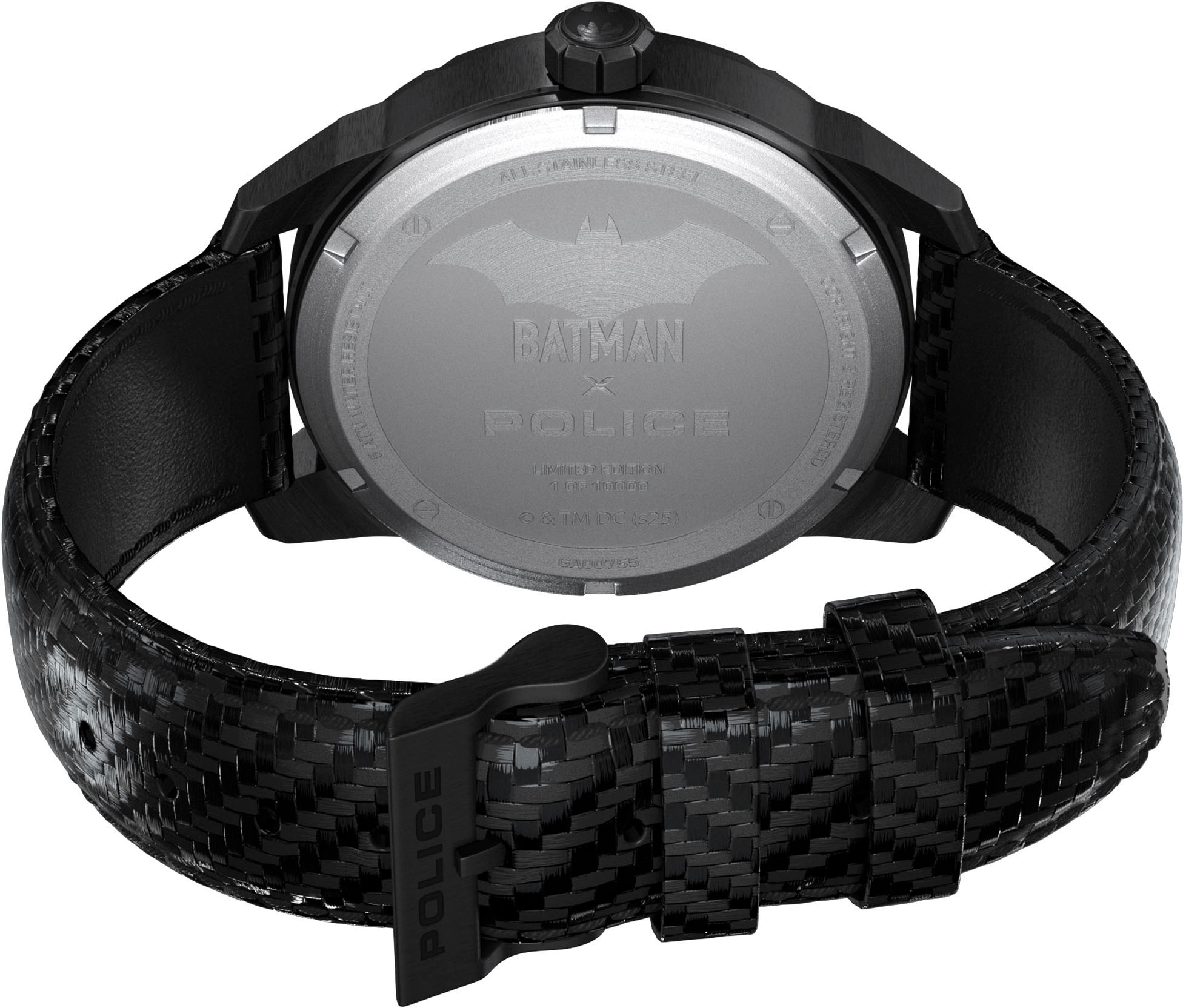 Police Quarzuhr »BATMAN THE BAT« Armbanduhr, Herrenuhr, Lederarmband, analog