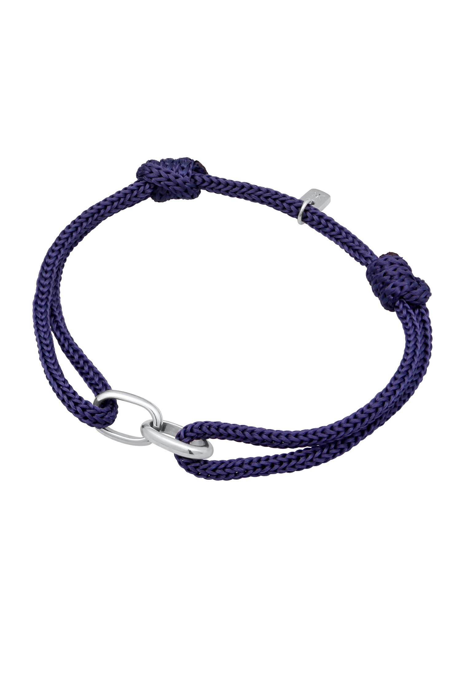 Kuzzoi Armkette »Armband Glieder Oval Nylon 925 Sterling Silber«