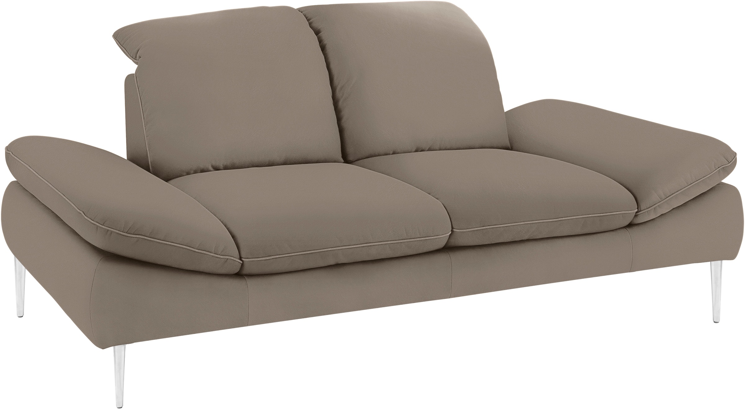 W.SCHILLIG 2-Sitzer »enjoy&MORE«, mit Sitztiefenverstellung, Füße silber matt, Breite 202 cm