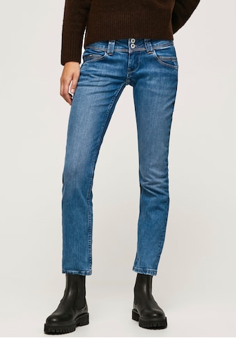 Pepe Jeans Gerade Jeans »VENUS«, Straight Passform mit niedrigem Doppel-Knopf-Bund und... kaufen
