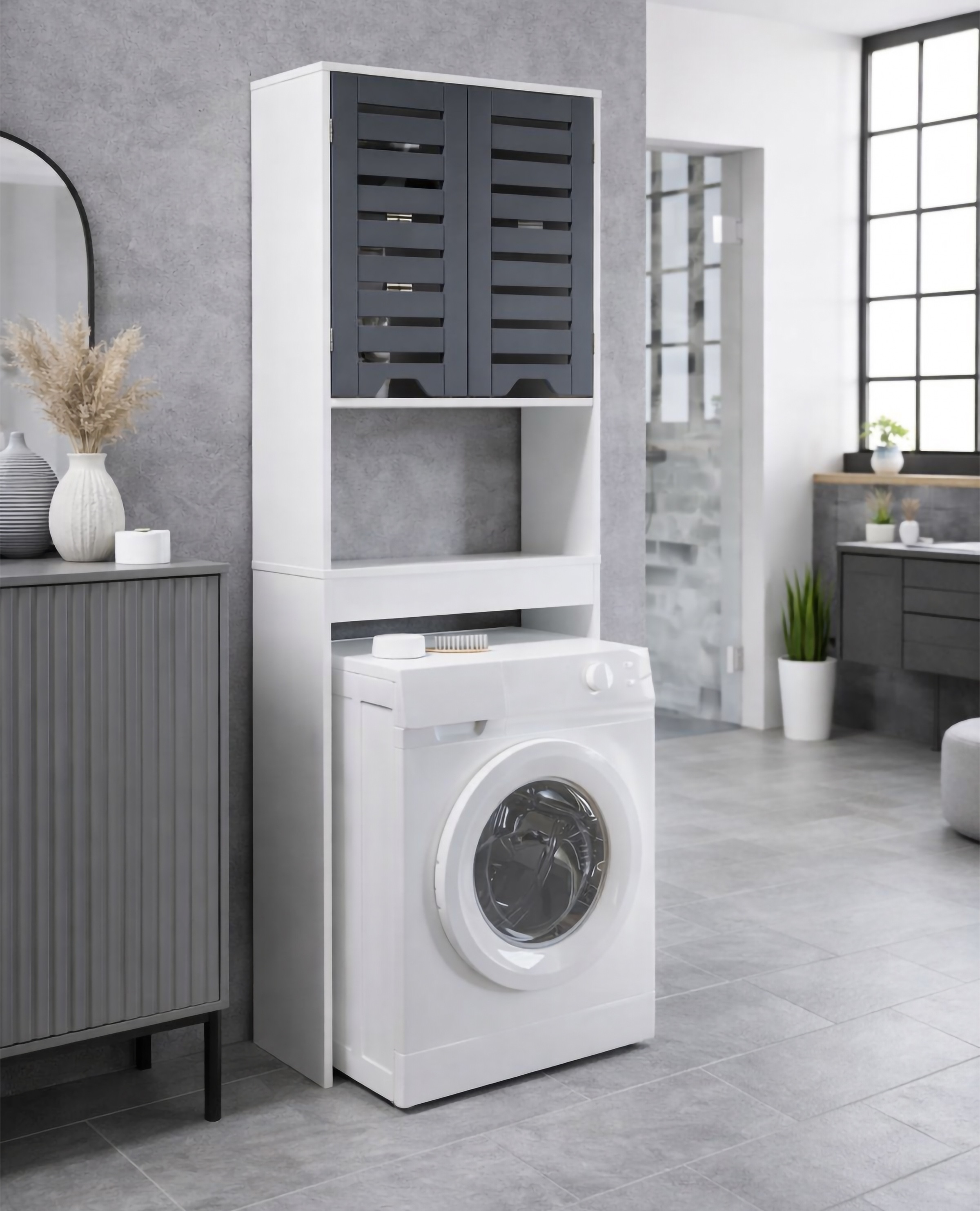 VCM Waschmaschinenumbauschrank »Überbauschrank Waschmaschine Überbau Schrank Flonali« 1 Stk. tlg.