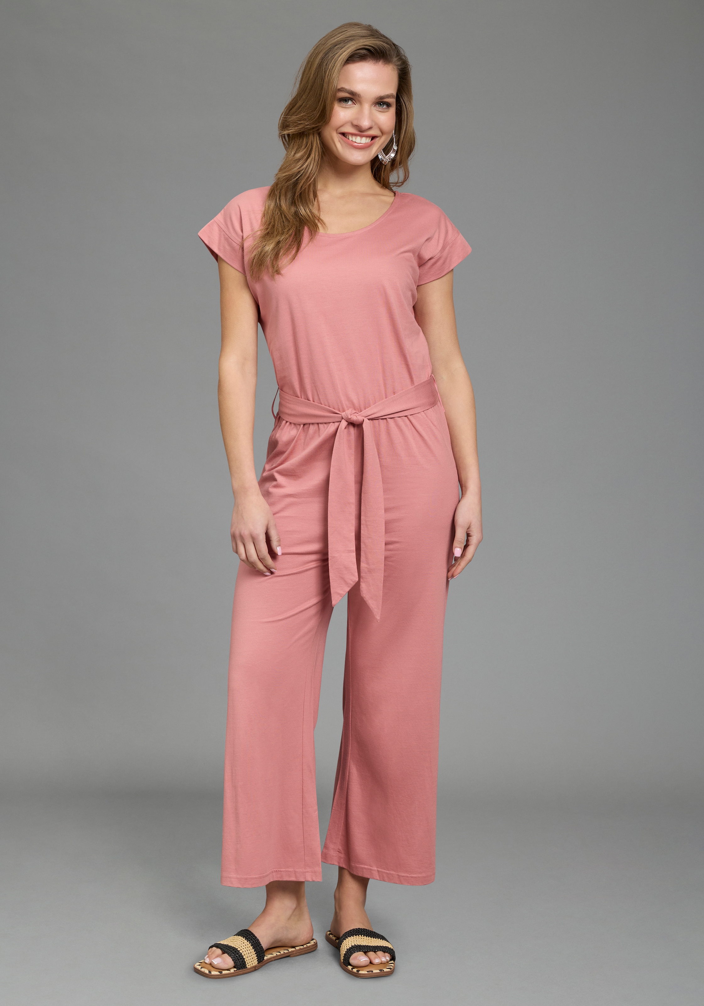 Laura Scott Jumpsuit für entspannte Casual- und Sommermode, Halbarm-Design