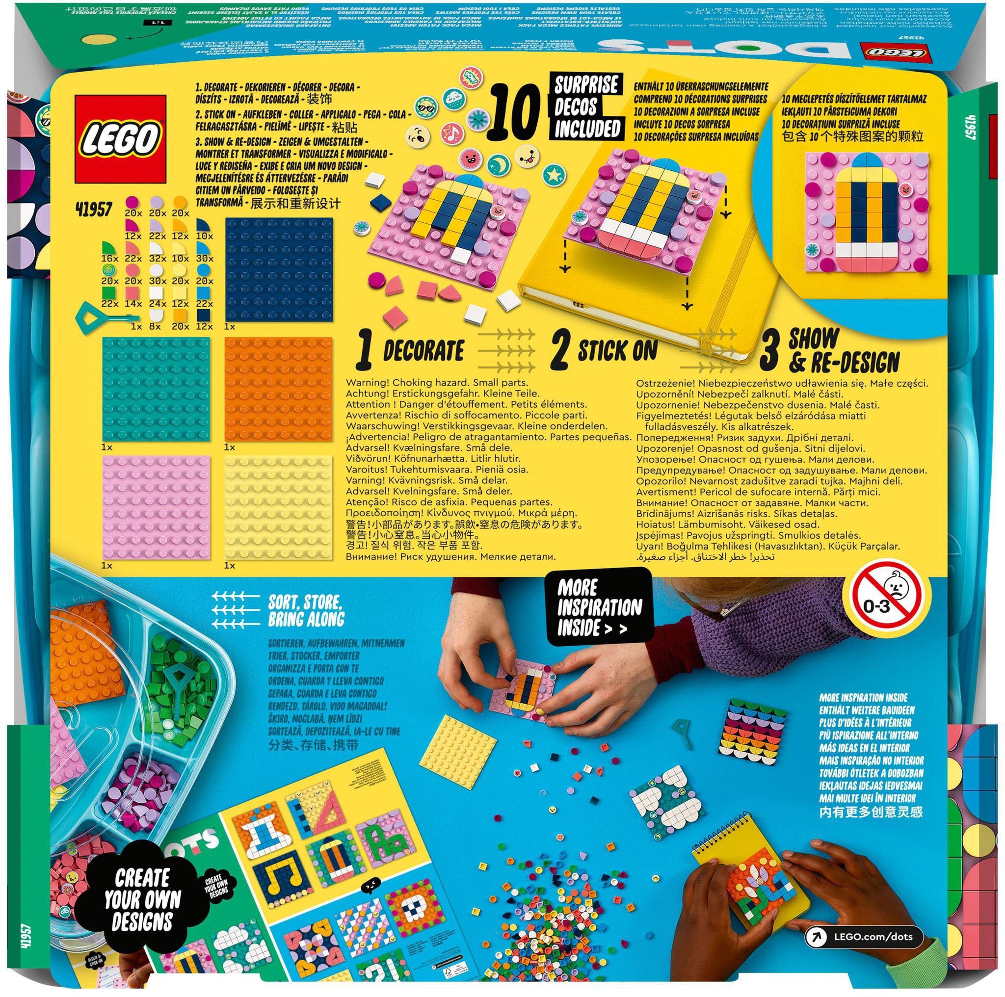 LEGO® Konstruktionsspielsteine »Kreativ-Aufkleber Set (41957), LEGO® DOTS«, (486 St.), Made in Europe