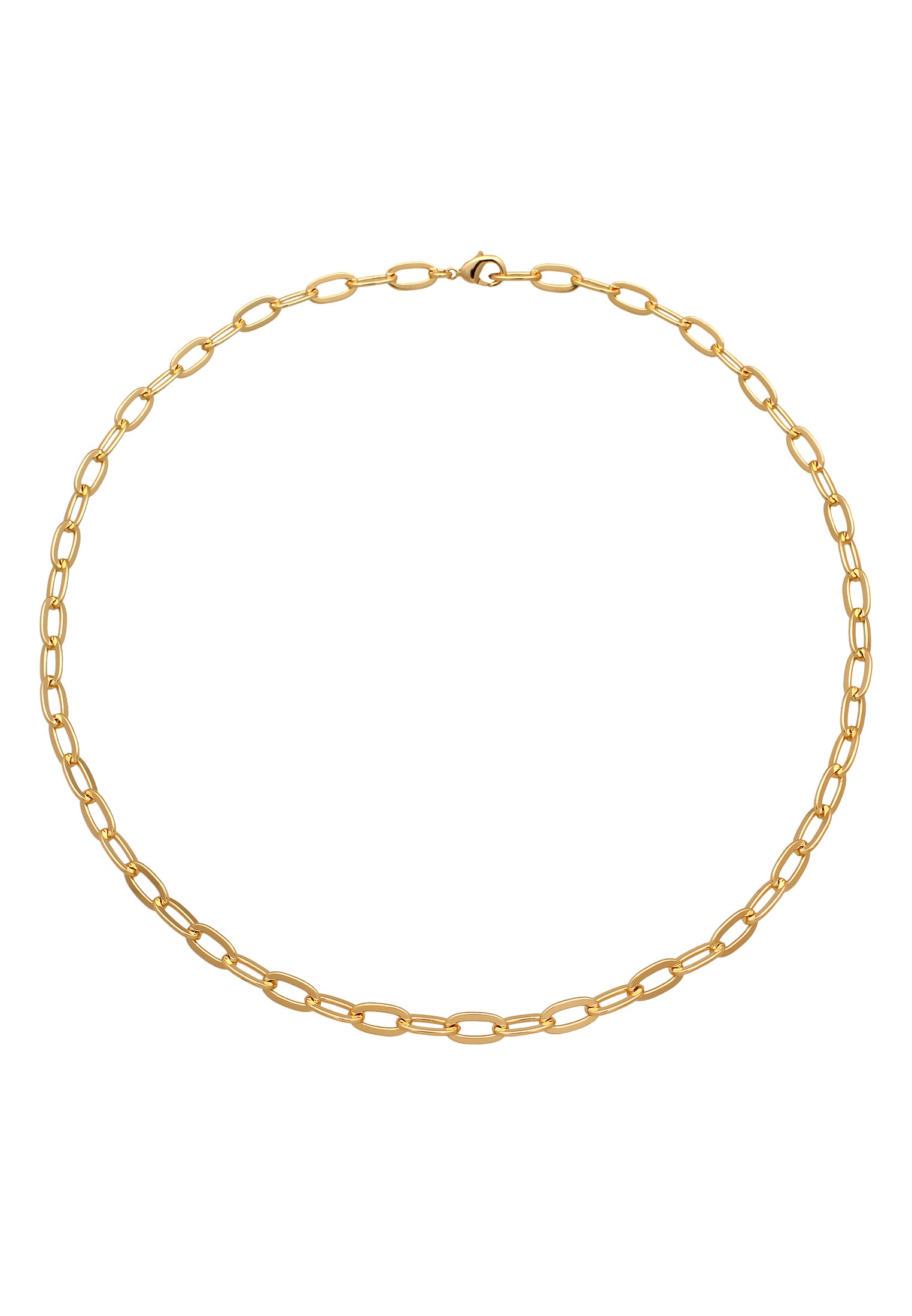 Elli Kette ohne Anhänger »Halskette Gliederkette Oval Silberfarben«