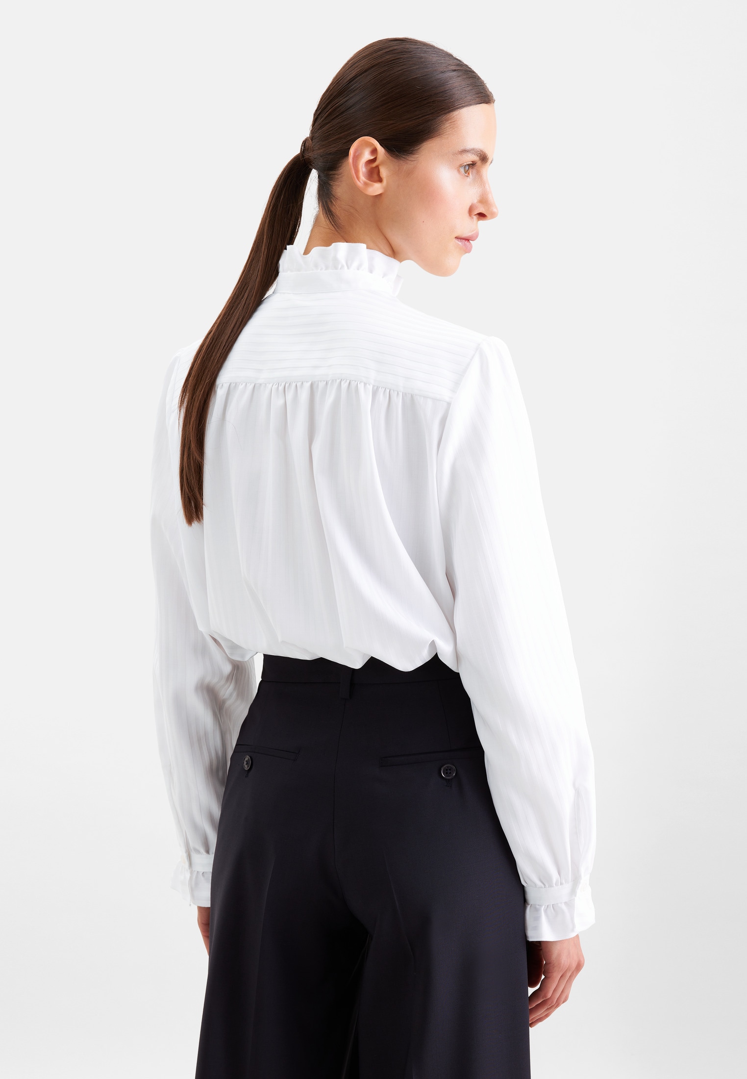 seidensticker Klassische Bluse 1/1 Stehkragen Gestreift