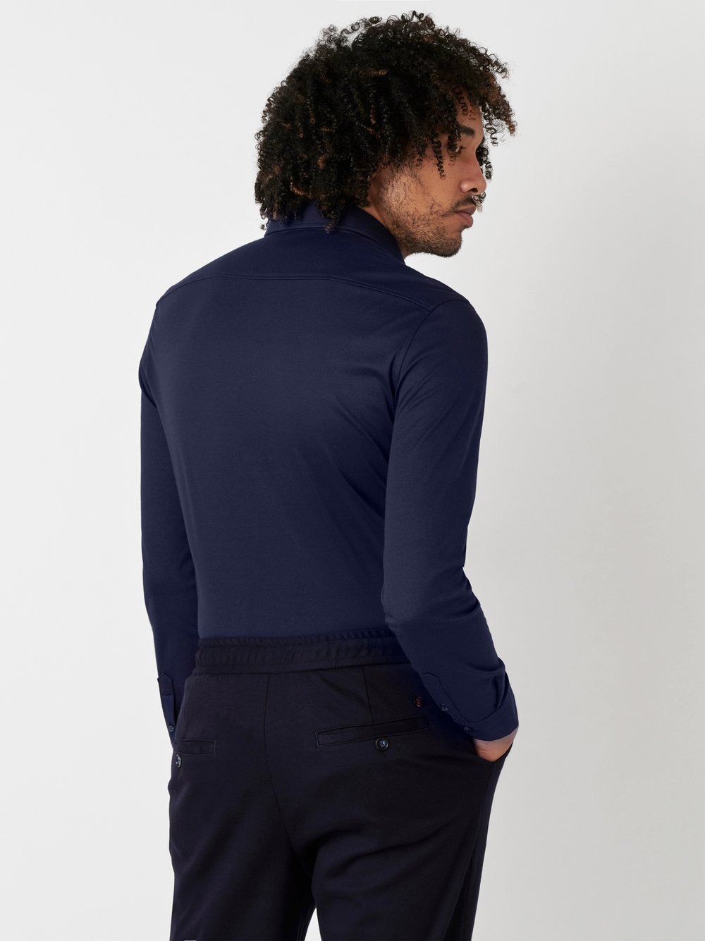 DESOTO Langarmhemd »Jerseyhemd Casual Kent langarm«, Flexibler Stretch
