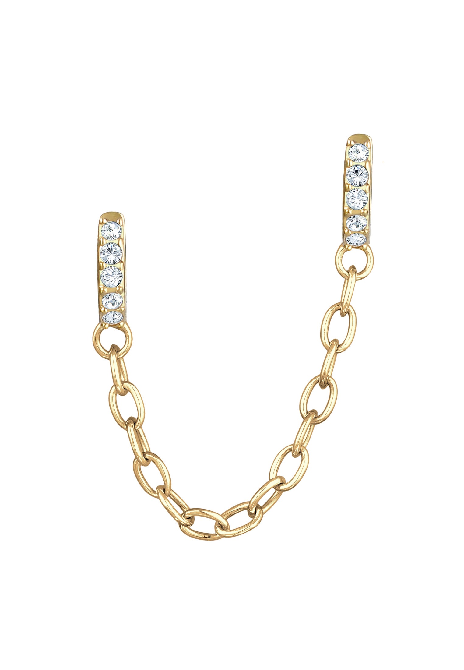 Elli Paar Creolen »Ohrringe Creole 925 Silber, mit Kristallen von Swarovski®«