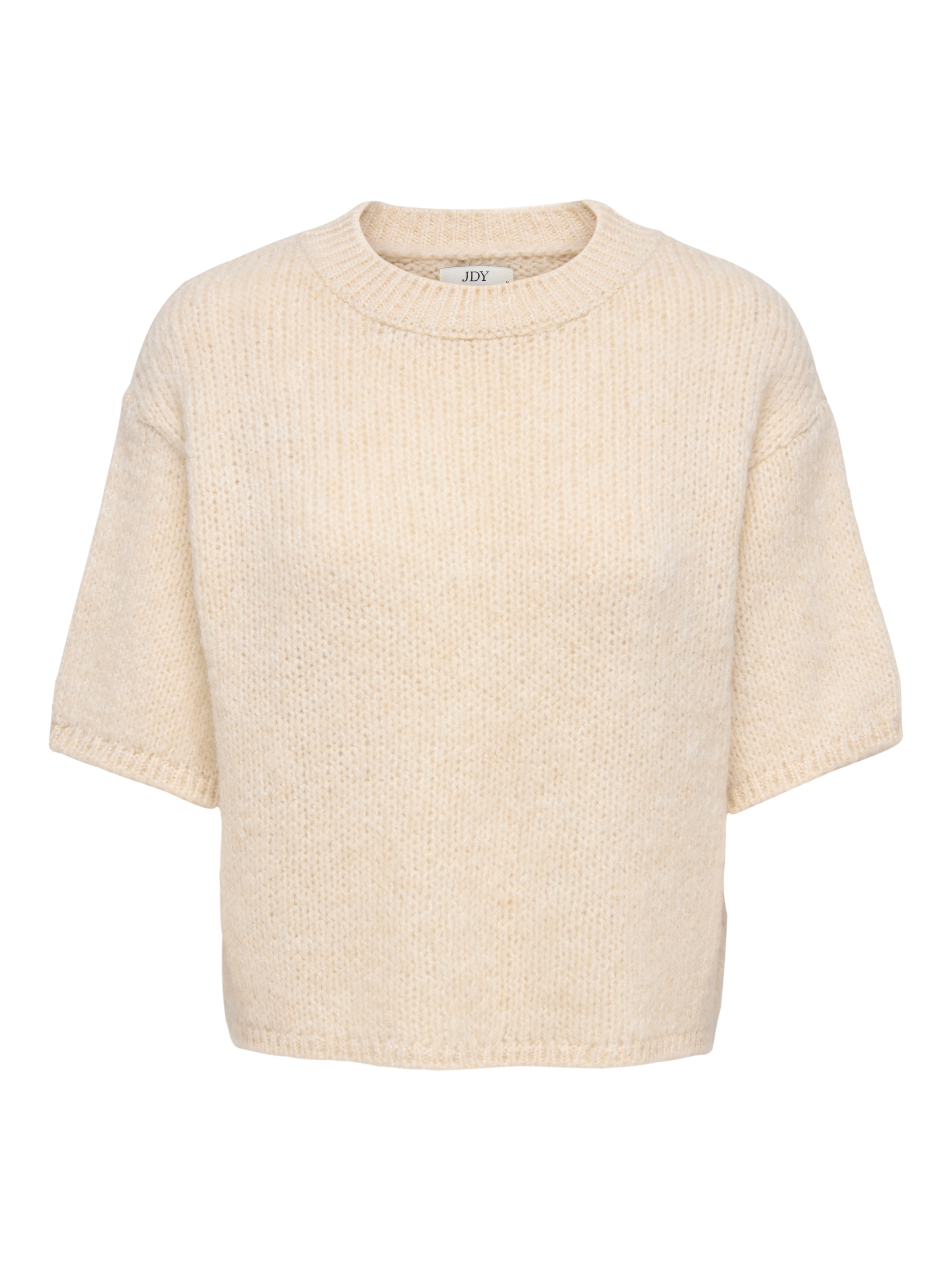 JDY Kurzarmpullover »JDYLINEA S/S PULLOVER O-NECK KNT NOOS« Kunstfaser, Rippstrick
