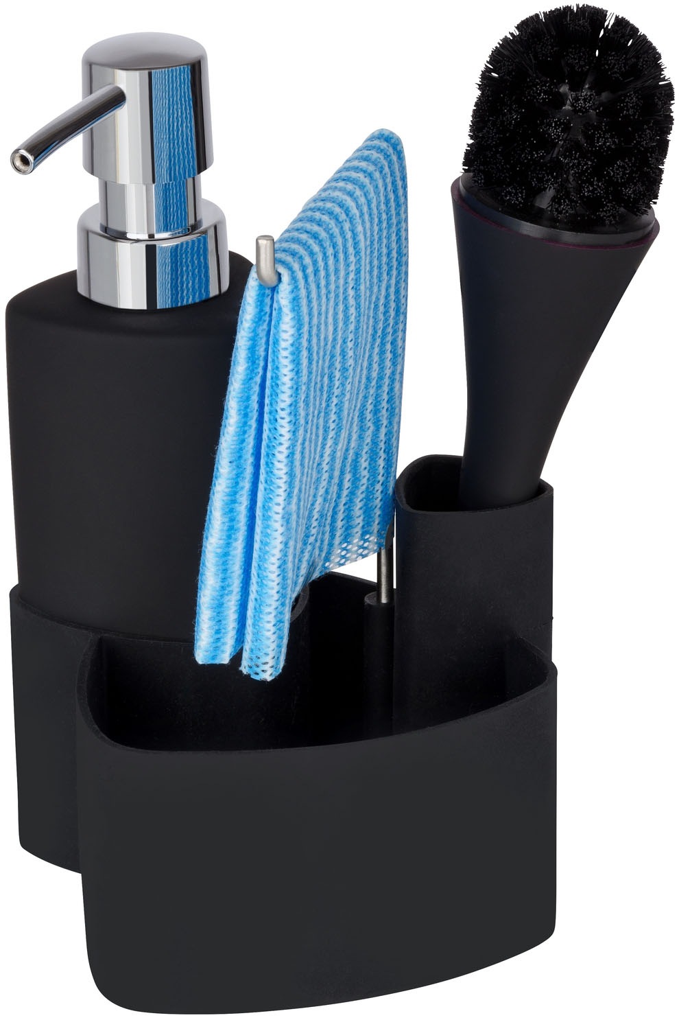 WENKO Reinigungs-Set »Modell Empire« Spülorganizer mit 2 Reinigungstüchern, Fassungsvermögen Spender: 250ml