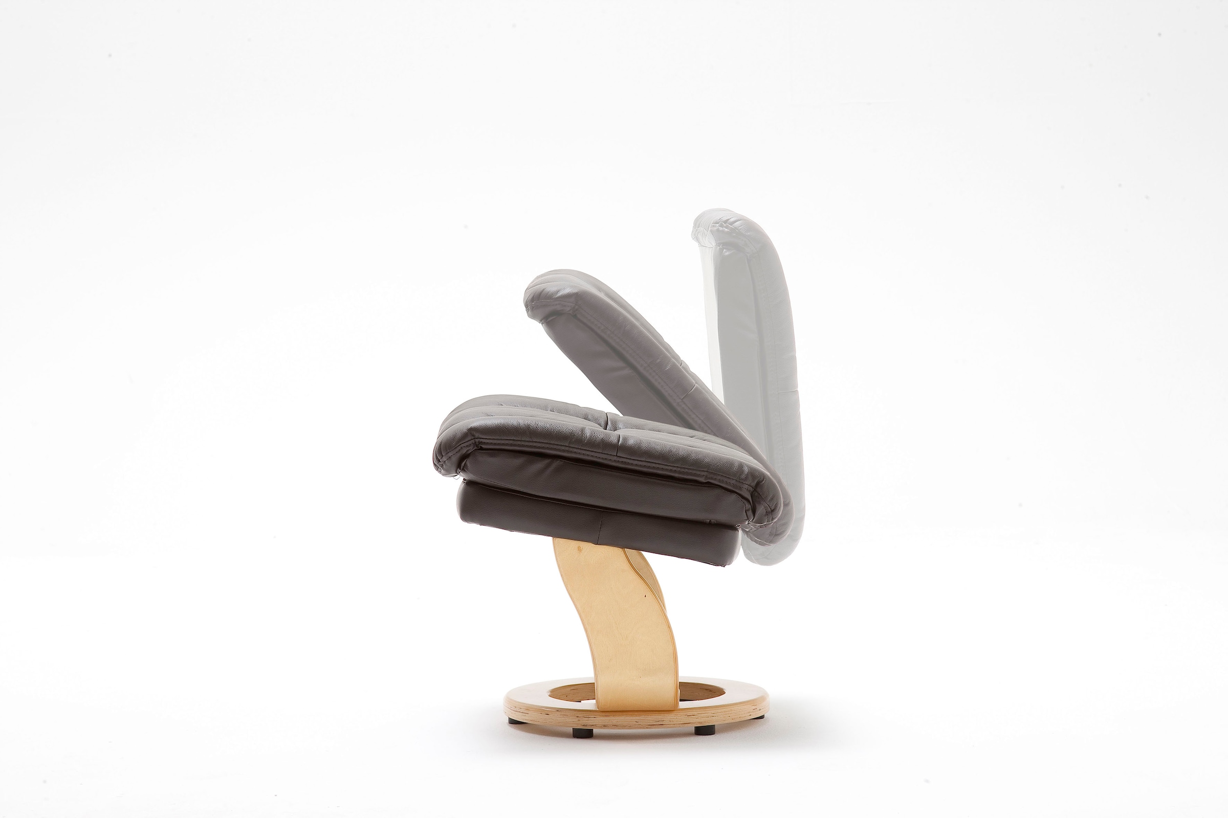 MCA furniture Relaxsessel »Calgary«, Fernsehsessel 360°drehbar inkl. Hocker mit Lederbezug