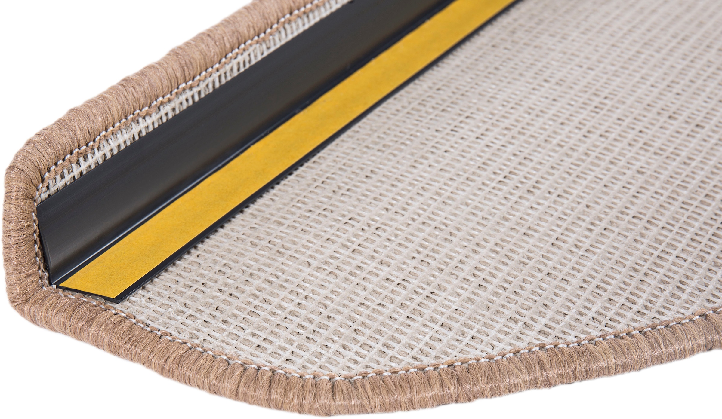 Andiamo Stufenmatte »Bob, Made in Poland«, halbrund, 4,5 mm Höhe, melierte Schlinge, selbstklebend, Set mit 2 Stück oder 15 Stück