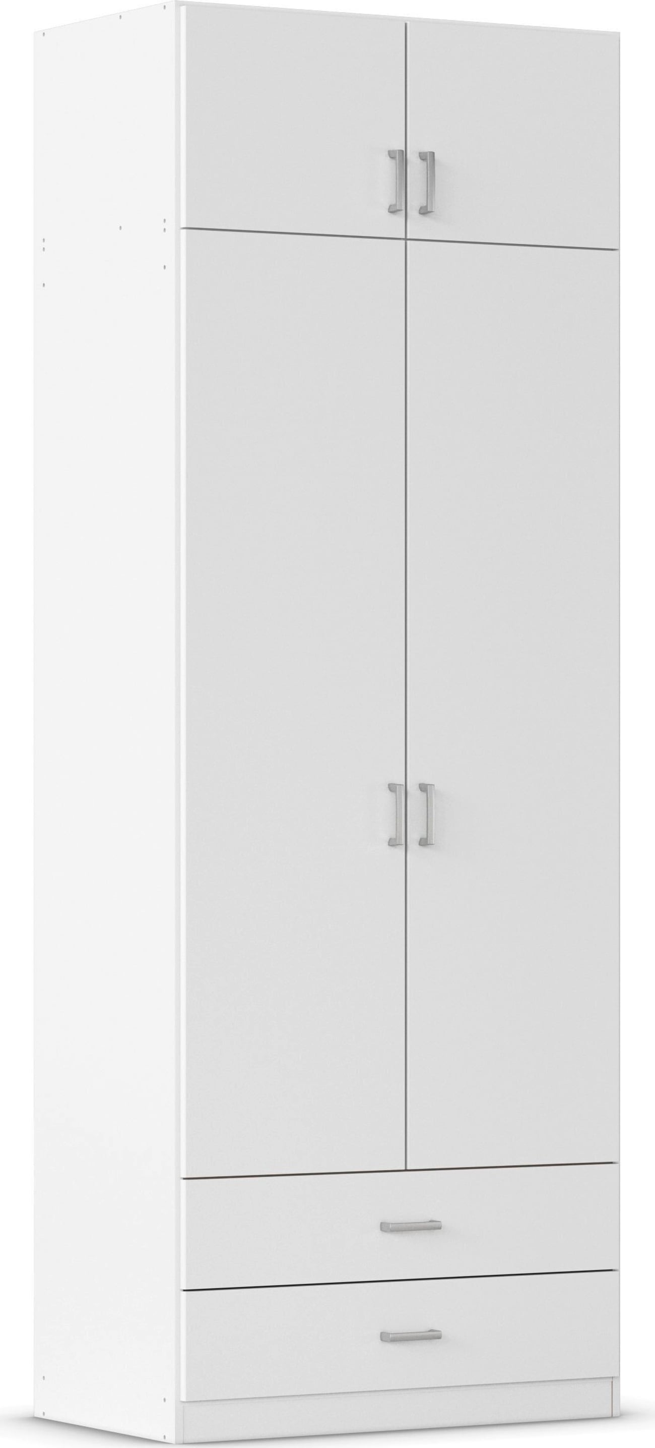 rauch Kleiderschrank »Schrank Garderobe Wäscheschrank GAMMA in 4 Breiten 91-226 cm« 3 verschiedene Ausstattungen BASIC/CLASSIC/PREMIUM (inkl. SOFT-CLOSE),  mit Schubladen und Schrankaufsatz, schlichtes Design MADE IN GERMANY