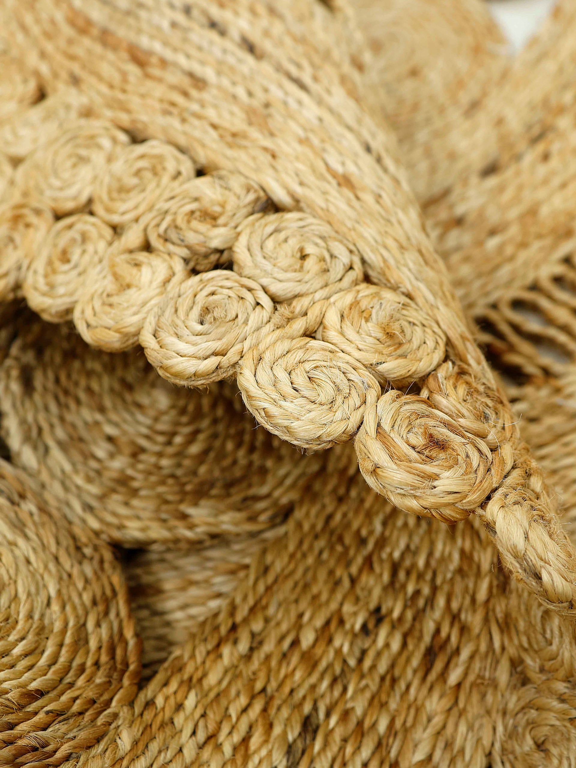 carpetfine Sisalteppich »Juteteppich Finn«, rechteckig, 13 mm Höhe, natürliches Pflanzenmaterial von Hand gewebt, Boho Style