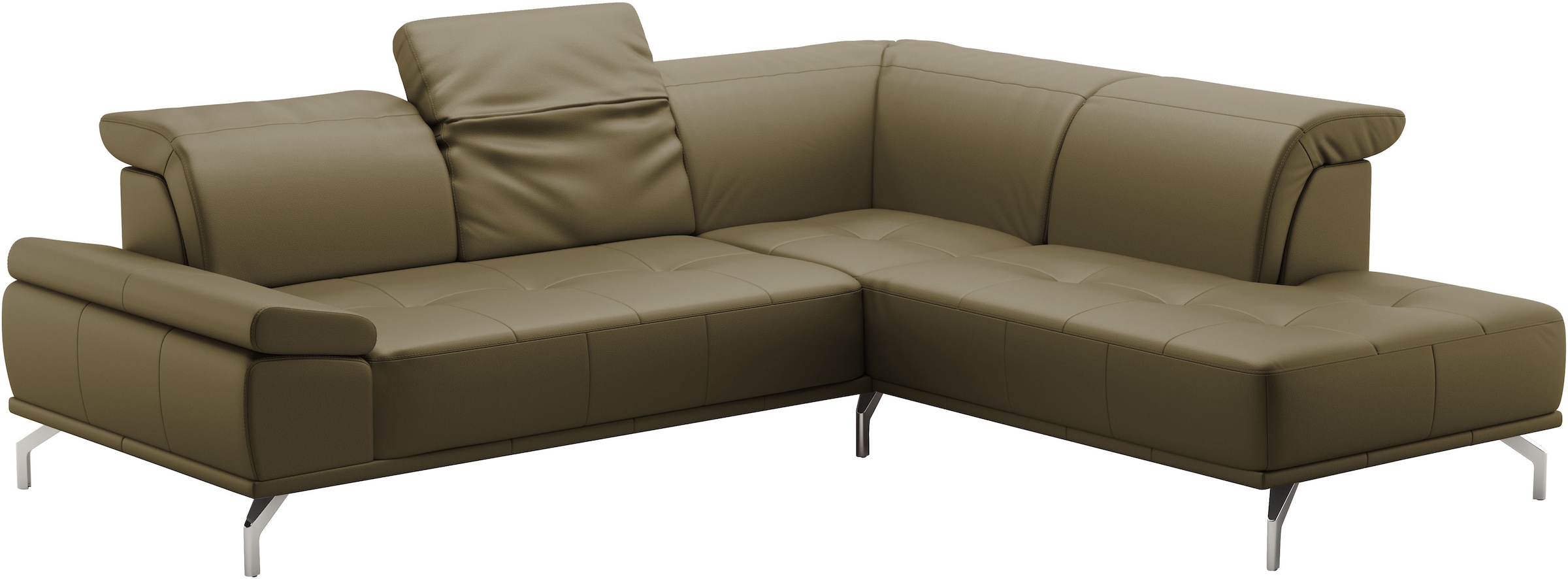 Places of Style Ecksofa »Caluna«, Inkl.Sitztiefenverstellung, wahlweise mit Kopf- und Armteilverstellung