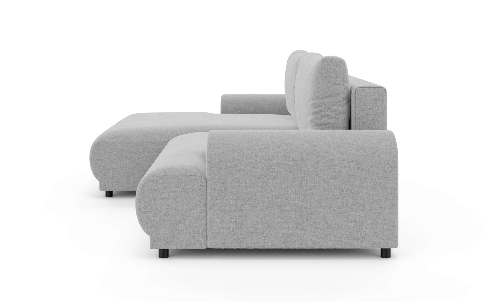 INOSIGN Ecksofa »Marsby, mit Bettfunktion und Bettkasten, Maße: B/H/T 242/65/145 cm«, L-Form mit Wellenunterfederung, Recamiere links oder rechts bestellbar