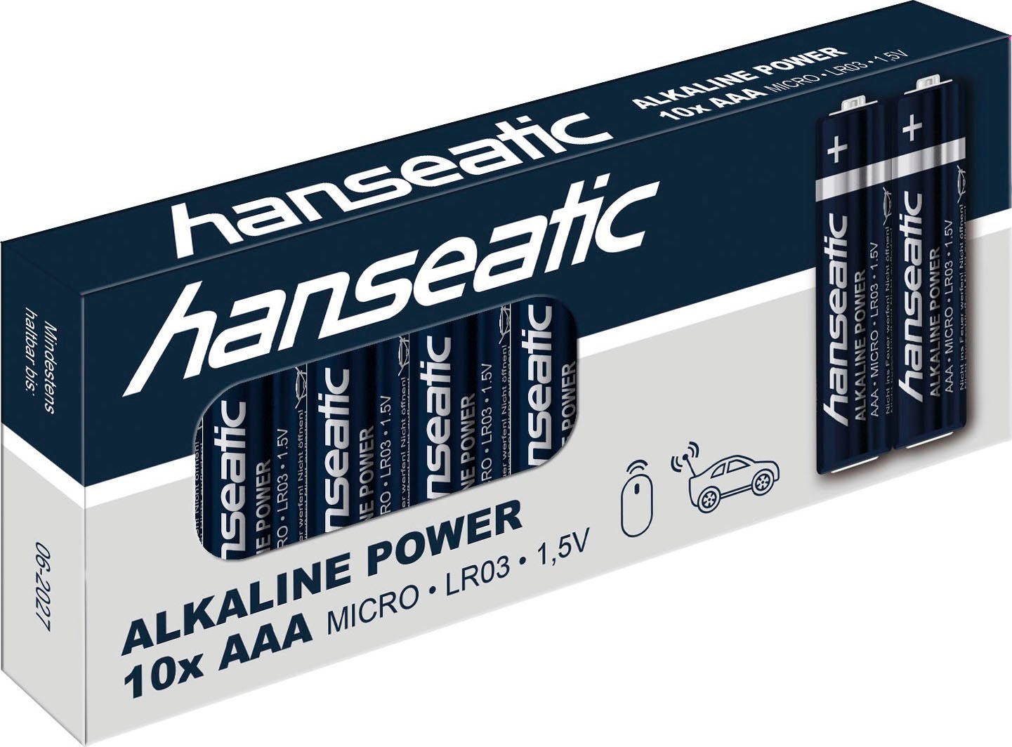 Hanseatic Batterie »60 Stck Alkaline Power, AAA Micro«, LR03, (Spar-Set, 60 St.)