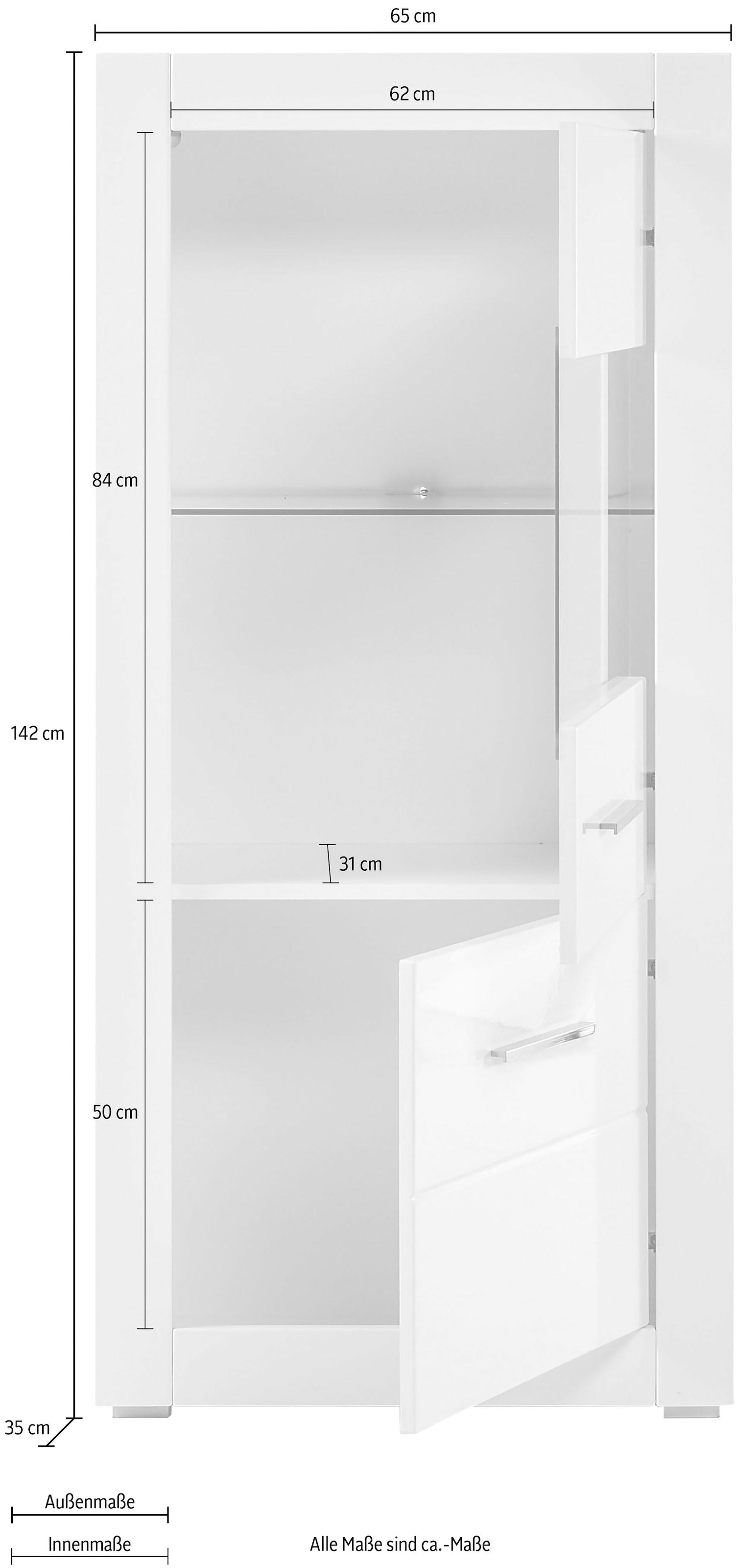 142 cm Online Vitrine OTTO im INOSIGN »BIANCO«, Höhe Shop